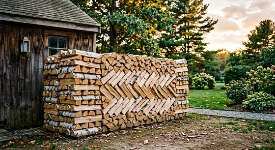 Укладка дров в Дубках, улица Южная, 33
